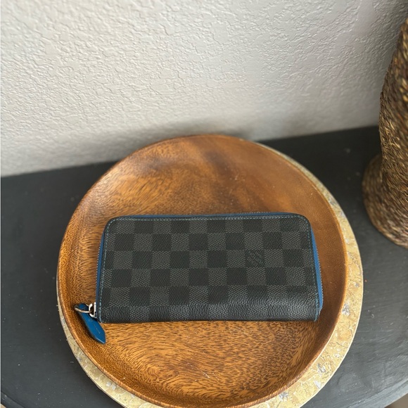 LOUIS VUITTON Long Wallet Zip Around Damier Graphite Portefeuille Vasco - Picture 4 of 14